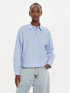Sisley Sisley Πουκάμισο 58VDLQ07R Μπλε Oversize
