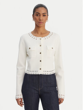 Fracomina Fracomina Strickjacke FR26ST8010K52401 Écru Regular Fit