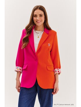 NAOKO NAOKO Marynarka Powerpuff Dots Różowy Regular Fit
