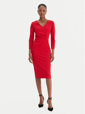 Rinascimento Rinascimento Коктейлна рокля CFC0126655003 Червен Slim Fit