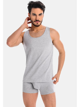 Teyli Teyli Podkoszulek męski bawełniany Eli Szary Classic Fit