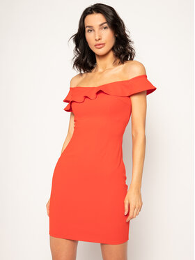Guess Guess Коктейлна рокля Lupe W0GK0R K9PA0 Червен Slim Fit