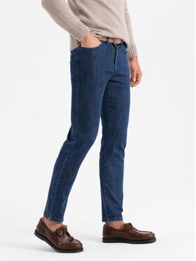 Ombre Ombre Jeansy OM-PADP-0216 Modrá Slim Fit