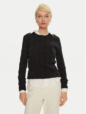 Tommy Hilfiger Tommy Hilfiger Πουλόβερ WW0WW43586 Μαύρο Regular Fit