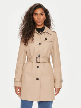 Tommy Hilfiger Tommy Hilfiger Trench Heritage Single WW0WW24966 Bej Regular Fit