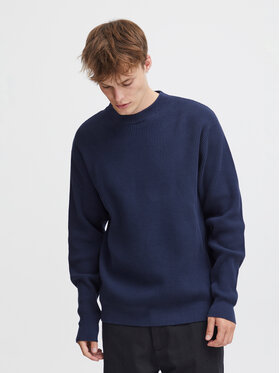Solid Solid Sweter 21108052 Niebieski Regular Fit