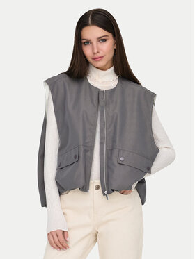 ONLY ONLY Športová vesta Mary 15338137 Sivá Loose Fit