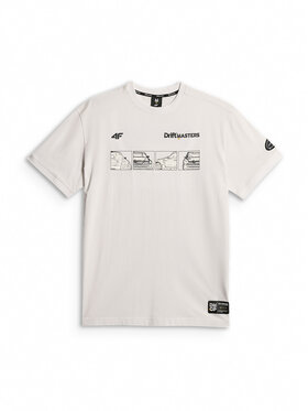 4F 4F T-Shirt MOTOSPORTS 2026 Biały Loose Fit