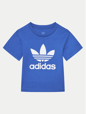 adidas adidas Marškinėliai adicolor Trefoil IY2376 Mėlyna Regular Fit
