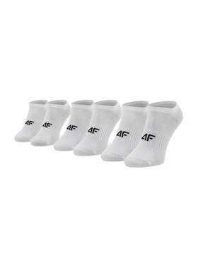 4F 4F Набір з 3 пар низьких жіночих шкарпеток H4L22-SOD302 Білий