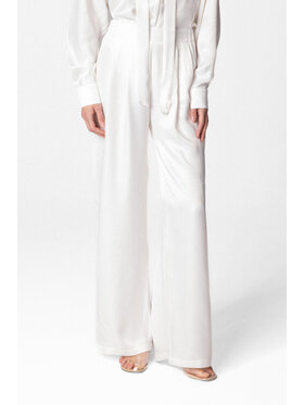 LE POSSÉ LE POSSÉ Pantaloni di tessuto SS Crema Regular Fit