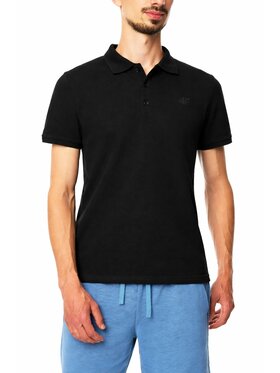 4F 4F Polo 4FWSS26TPTSM0988-20S Czarny Regular Fit