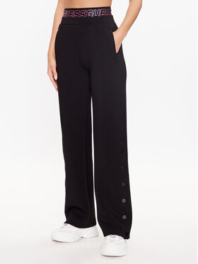 Guess Guess Kalhoty z materiálu V3YB03 K7UW2 Černá Regular Fit