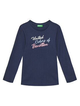 United Colors Of Benetton United Colors Of Benetton Majica 3I9WC10MY Tamnoplava Regular Fit