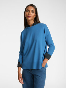 Elena Mirò Elena Mirò Sweter M441Z000569N024 Turkusowy Regular Fit