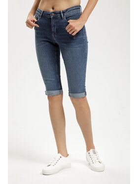 Cross Jeans Cross Jeans Szorty jeansowe P 457-032 Niebieski Slim Fit