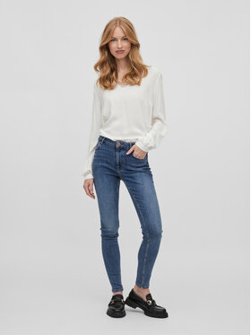 Vila Jeans Hlače Sarah 14082132 Mornarsko Modra Skinny Fit