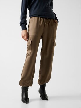 Guess Guess Hlače iz tkanine 172809 Rjava Slim Fit