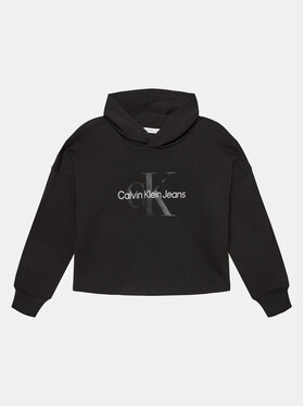 Calvin Klein Jeans Calvin Klein Jeans Majica dugih rukava Glitter Monogram IG0IG02543 Crna Relaxed Fit