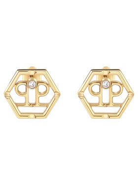 PHILIPP PLEIN PHILIPP PLEIN Naušnice Hexagon PJ2AA06EU Zlatna
