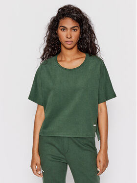 NEBBIA NEBBIA Marškinėliai The Minimalist 417 Žalia Loose Fit
