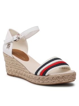 Tommy Hilfiger Tommy Hilfiger Еспадрильї Mid Wedge Corporate FW0FW07078 Écru