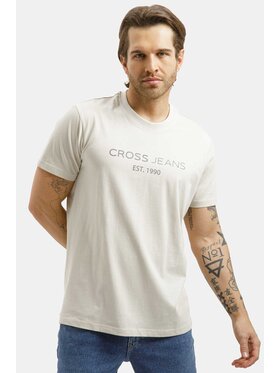 Cross Jeans Cross Jeans T-Shirt 16154-053 Szary Regular Fit