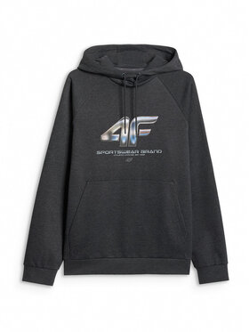 4F 4F Bluza WINTER CODE Szary ciemny Regular Fit