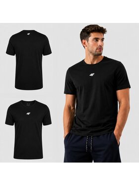 4F 4F T-Shirt TTSHM3947-20S Czarny Regular Fit