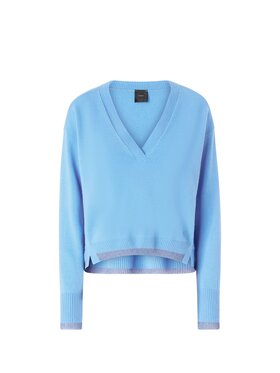 PINKO Pinko Maglione SPESSORE MAGLIA MIX CASHMERE SHINY EDGES 104000 A235 Blu Regular Fit