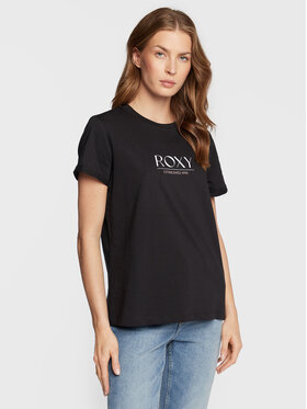 Roxy Roxy T-Shirt Noon Ocean ERJZT05424 Czarny Regular Fit