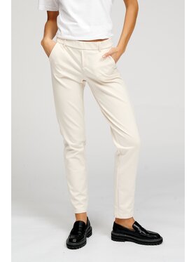 TeeShoppen TeeShoppen Spodnie garniturowe 'Perform Collection' Biały Slim Fit