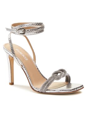 Pinko Basutės Anabia Sandalo PE 23 BLKS1 101301 A0XZ Sidabrinė