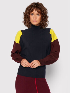Victoria Victoria Beckham Victoria Victoria Beckham Krekls ar augstu apkakli 2321KJU002822A Tumši zils Regular Fit