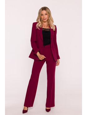 Stylove Stylove Marynarka S417 Bordowy A-Line Fit