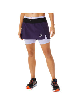 Asics Asics Szorty sportowe ASICS Fujitrail Skort Granatowy Regular Fit