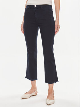 Marella Marella Pantaloni di tessuto Olpe 2331310334 Blu scuro Cropp Flare Fit