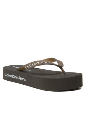 Calvin Klein Jeans Calvin Klein Jeans Σαγιονάρες Beach Sandal Flatform Logo YW0YW01092 Μαύρο