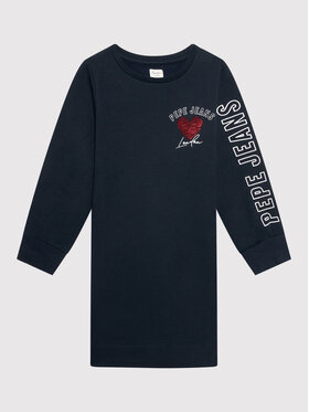 Pepe Jeans Pepe Jeans Sukienka codzienna Gea PG951510 Granatowy Relaxed Fit