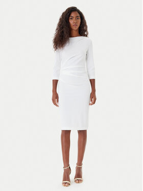 Rinascimento Rinascimento Rochie cocktail CFC0126154003 Alb Slim Fit