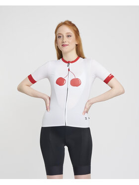 Rivanelle Rivanelle Koszulka rowerowa FRUIT ELITE Biały Narrow Fit