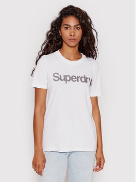 Superdry Superdry Majica Cl W1010710A Bela Regular Fit