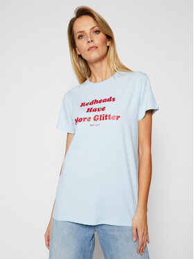 PLNY LALA PLNY LALA Tricou Redheads PL-KO-CL-00202 Albastru Classic Fit