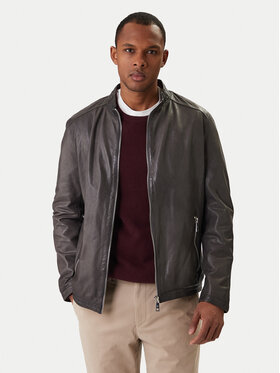 Milestone Milestone Кожено яке Oliverio 611099 60770 Сив Regular Fit