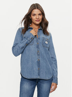 Guess Jeans Guess Jeans džínová košile W4YH37 D5EI2 Modrá Regular Fit