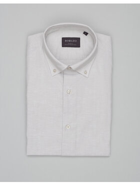 Borgio Borgio Koszula balmuccia_00534 Beżowy Slim Fit