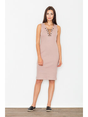 FIGL FIGL Sukienka M487 Różowy Slim Fit
