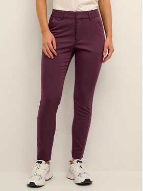 Kaffe Kaffe Riidest püksid Lea 10505191 Bordoopunane Slim Fit