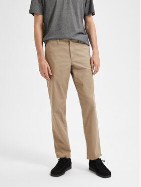 Selected Homme Selected Homme Spodnie materiałowe New 16087665 Beżowy Regular Fit