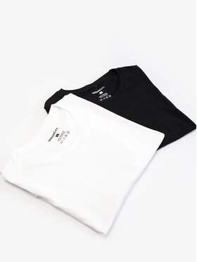Urban City Urban City Komplet 2 t-shirtów Zestaw 2 Koszulek Czarna / Biała Urban City No Logo Basic M Czarny Regular Fit
